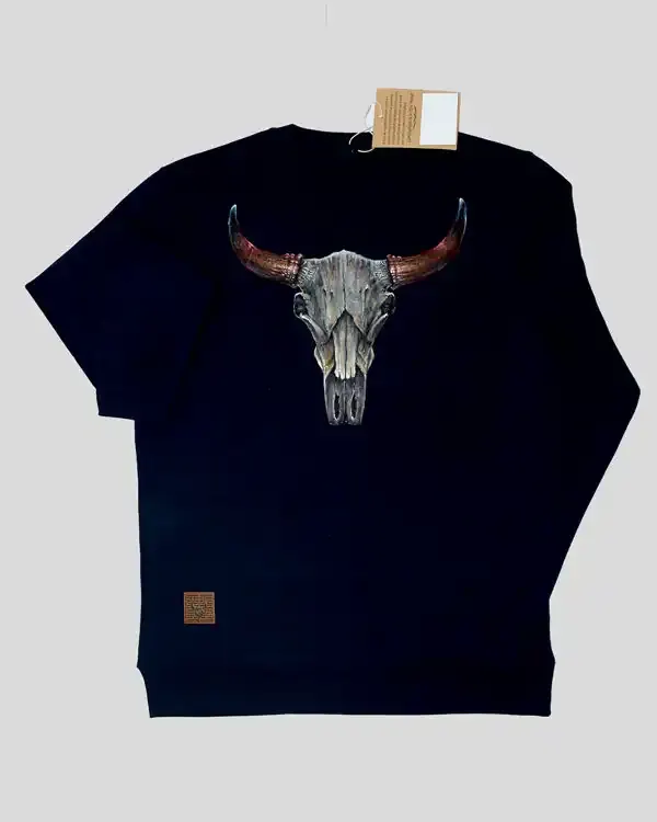 Bighornns VT, hand-painted sweatshirt by Bighornns — alternate view